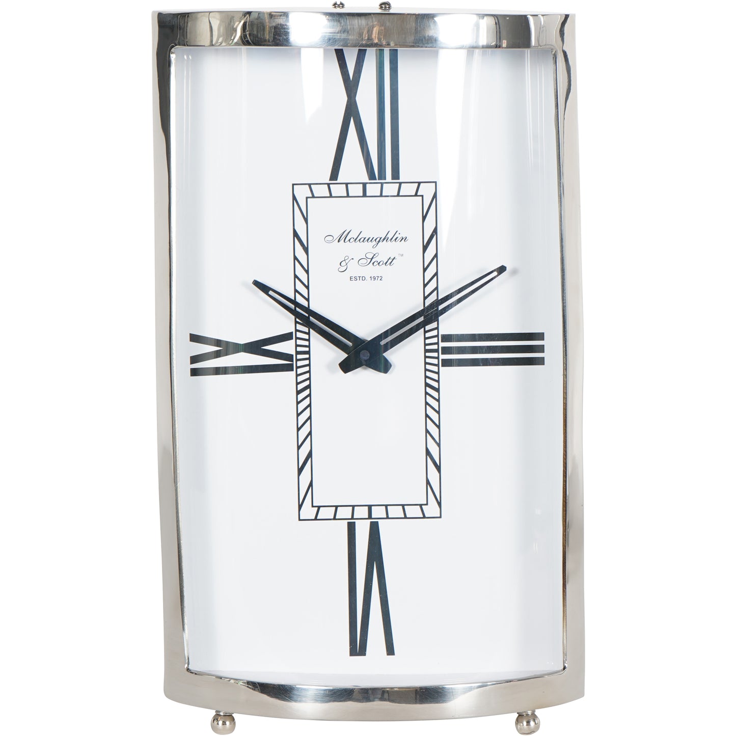 Johnson Mantel Clock Nickel Finish
