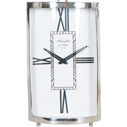 Johnson Mantel Clock Nickel Finish