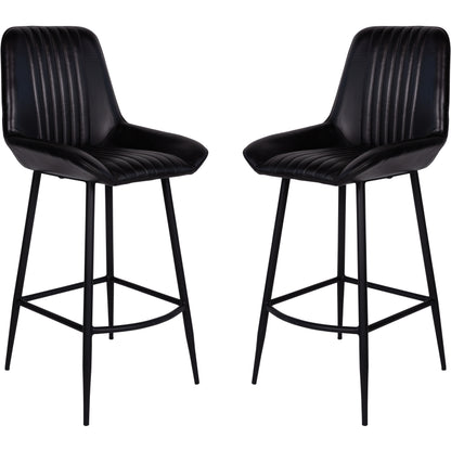 Pair of Pembroke Leather Bar Stools