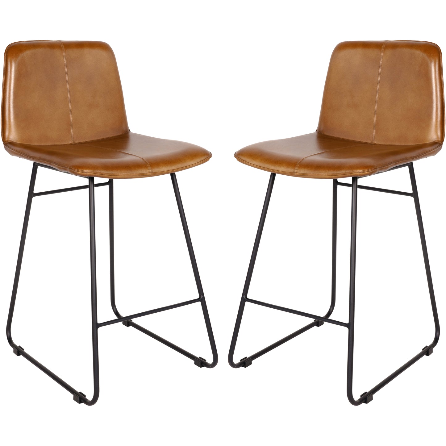 Pair of Arthur Leather Bar Stools