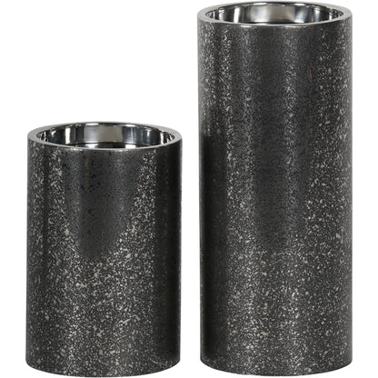 Dusky Finish Small Pillar Candle Holder