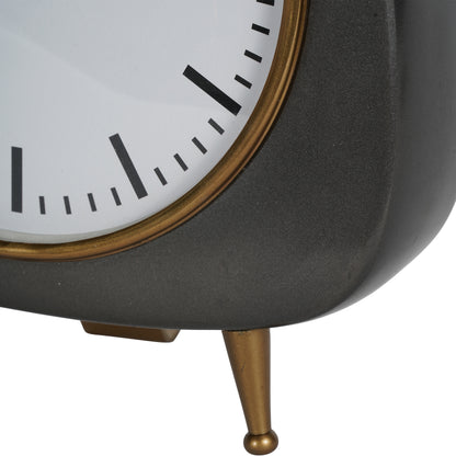 Mid Century Style Aluminium Table Clock