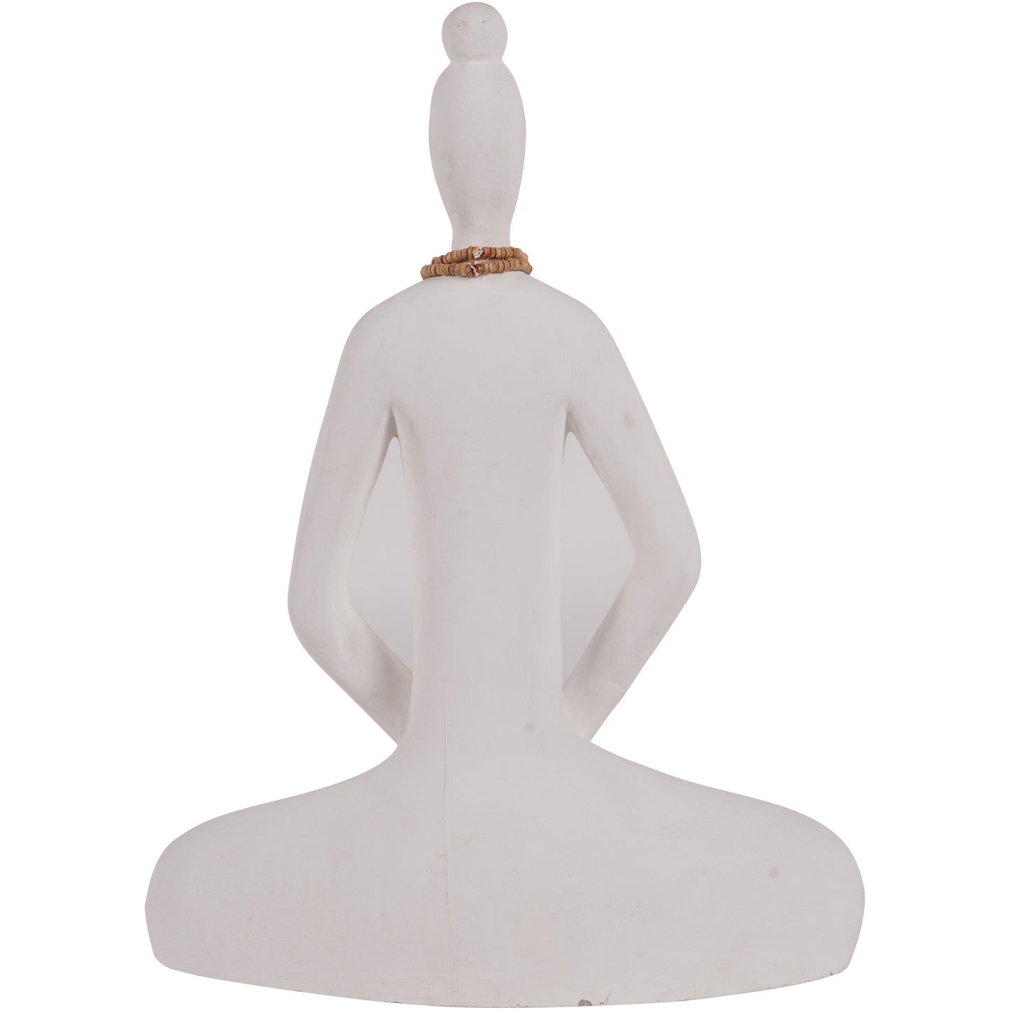 Hand Carved  Yoga Lady White  Small