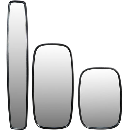 Lloyd Dark Graphite Textured Aluminium Mirror