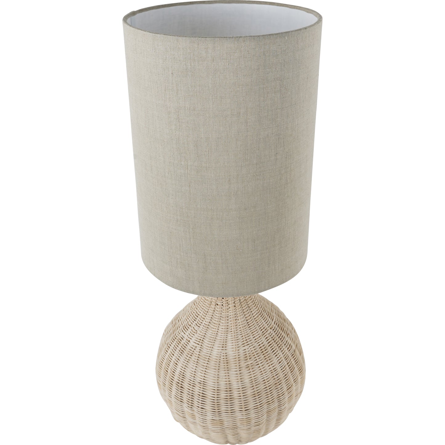 Natural Rattan Lamp with Drum Shade