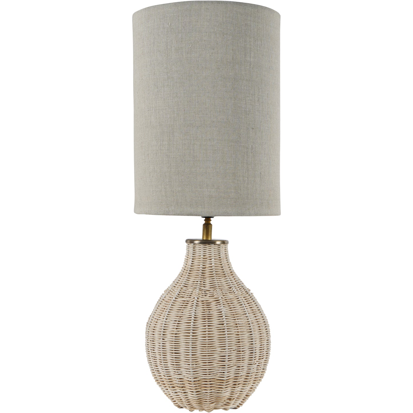Natural Rattan Lamp with Drum Shade