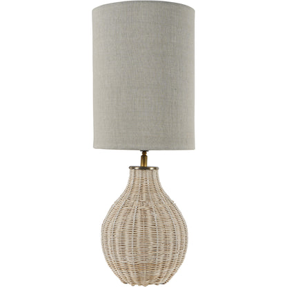 Natural Rattan Lamp with Drum Shade