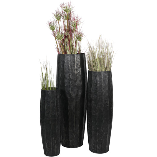 Holland Planters Set of Three Antique Pewter