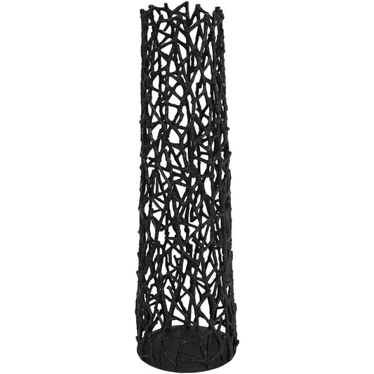 Twig Black Sculpture Vase Small