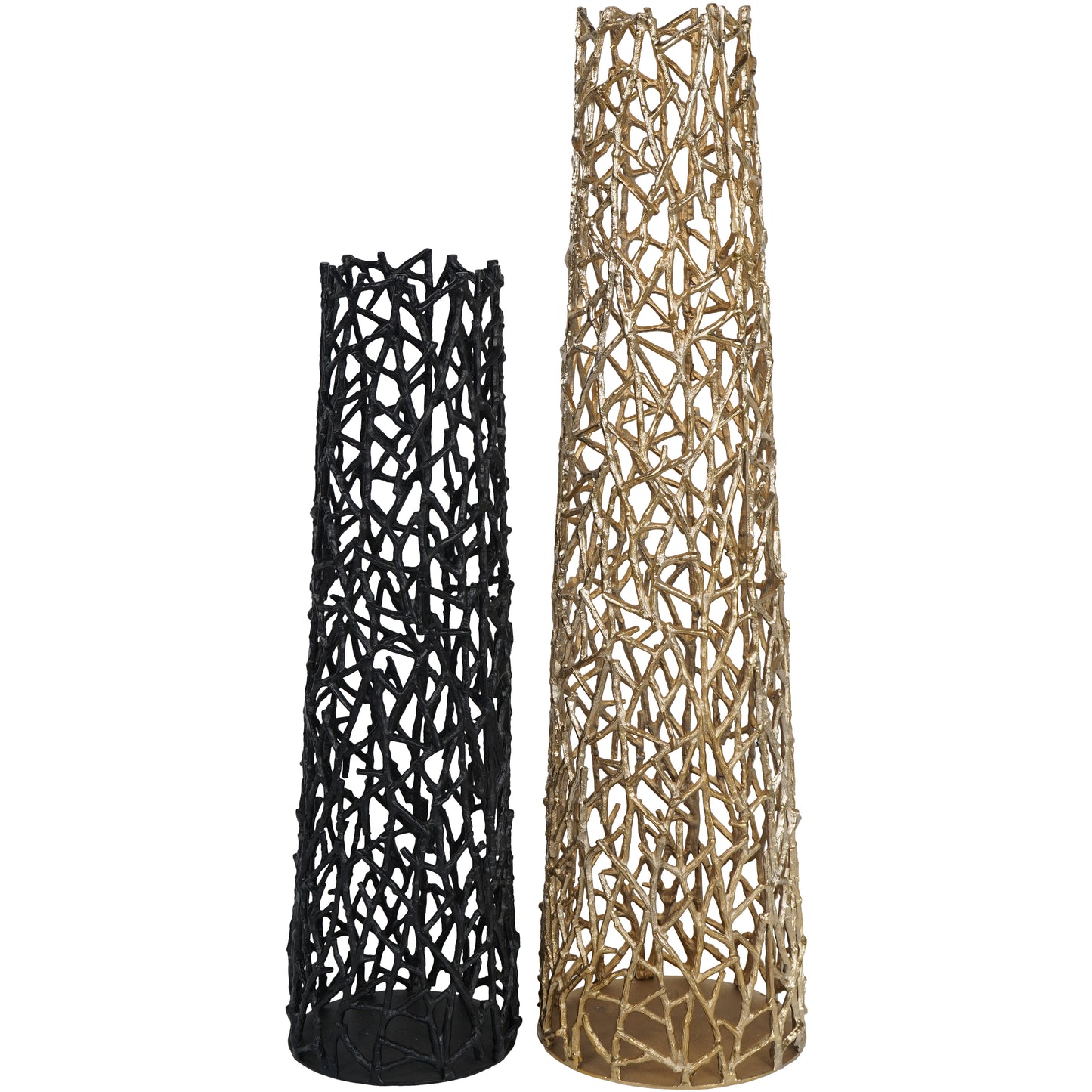 Twig Gold Sculpture Floor Vase