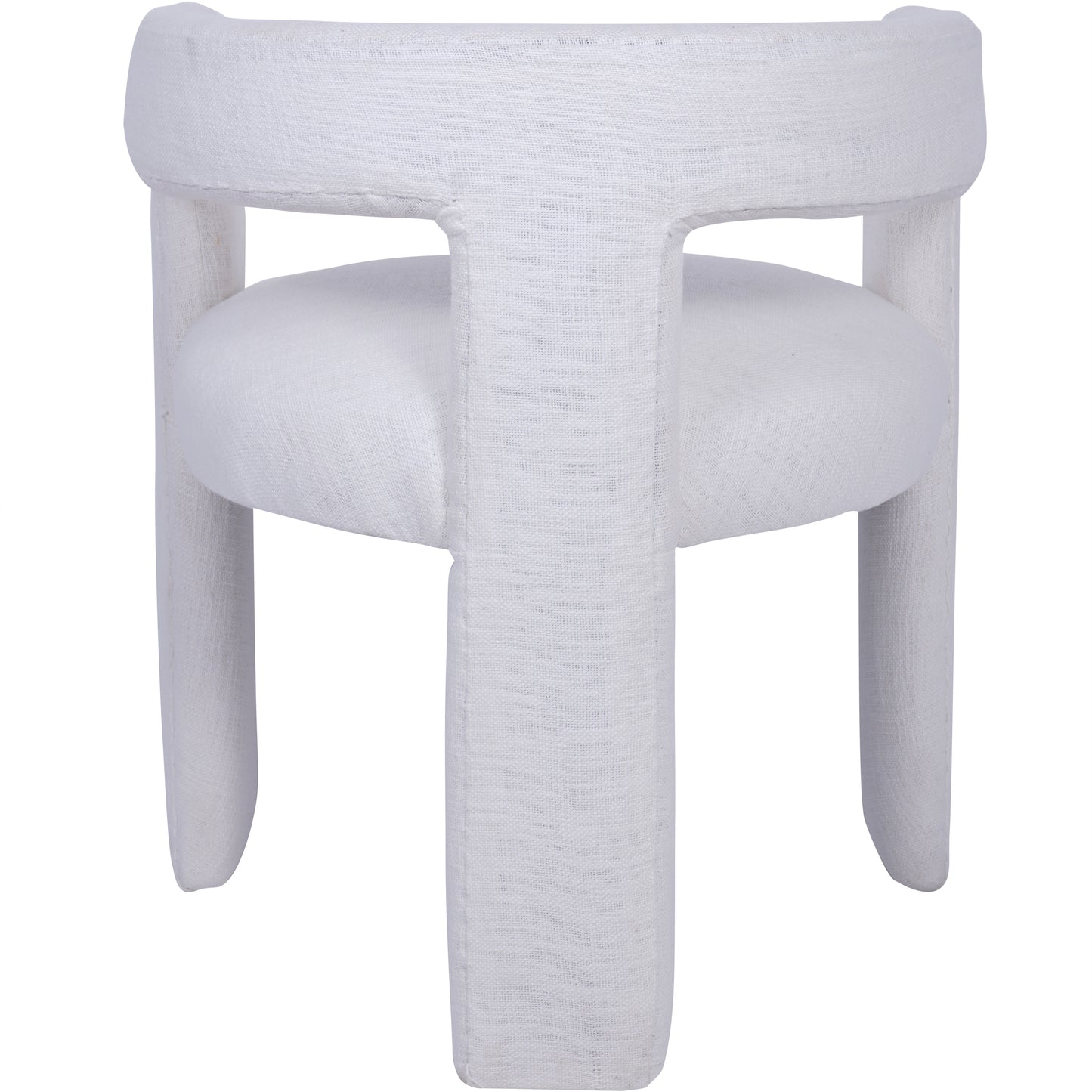 Fully Upholstered Ivory Slub Chair