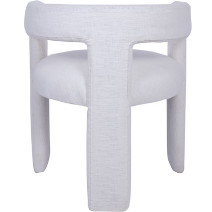 Fully Upholstered Ivory Slub Chair