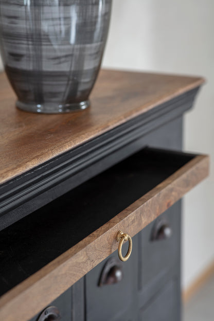 Hoxton II Antique Black Mango 15 Drawer Chest