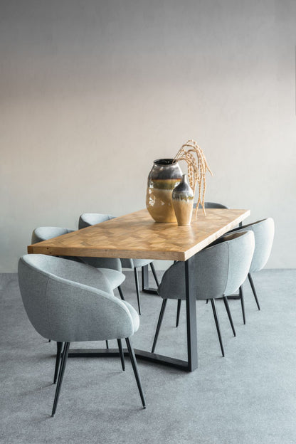 Marston II Geometric Wooden Dining Table