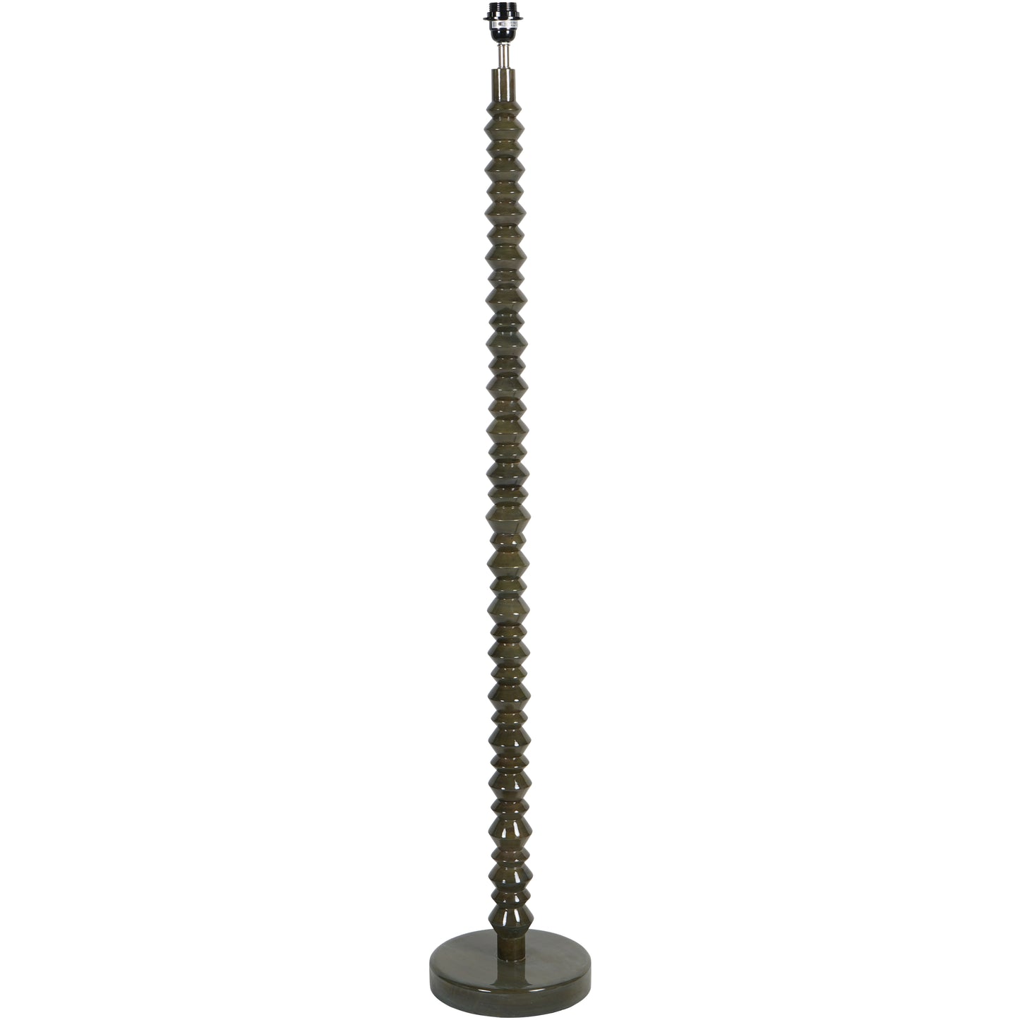 Lacquer Floor Lamp Base Olive With 16" Shade