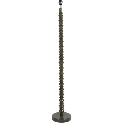 Lacquer Floor Lamp Base Olive With 16" Shade