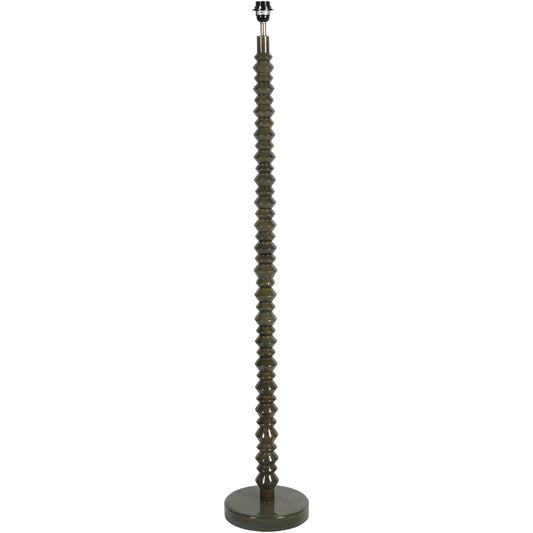 Lacquer Floor Lamp Base Olive With 16" Shade