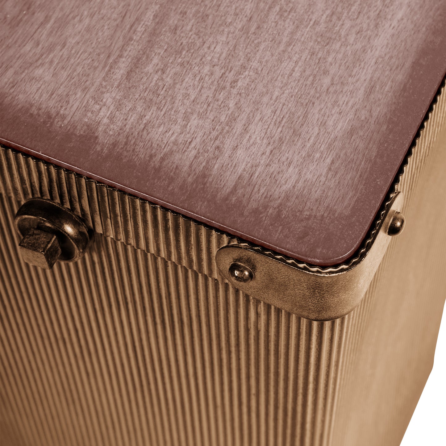 Hunter Corrugated Gold Side Table