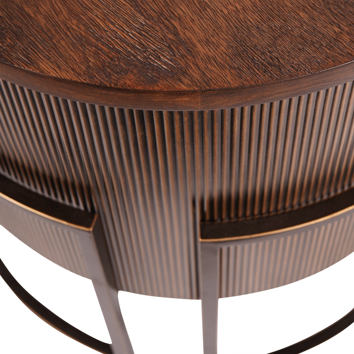 Hunter Corrugated Gold End Table