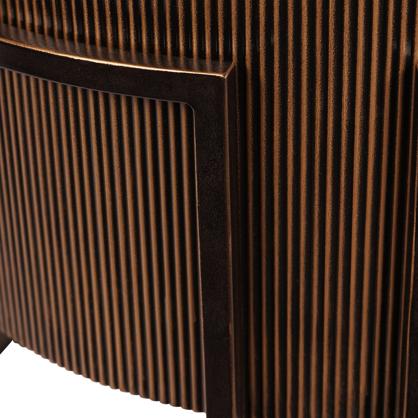 Hunter Corrugated Gold End Table