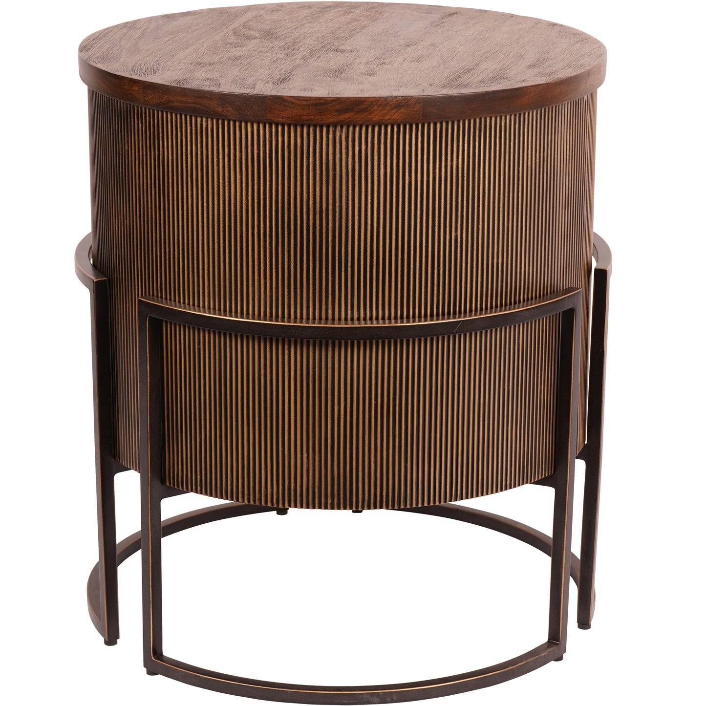 Hunter Corrugated Gold End Table