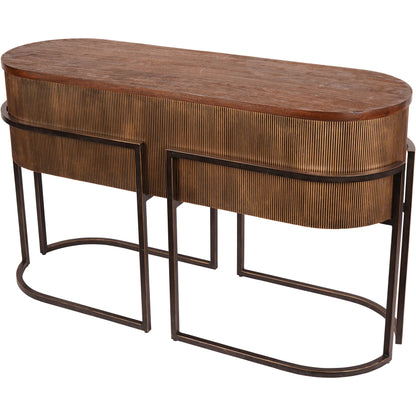 Hunter Corrugated Gold Console