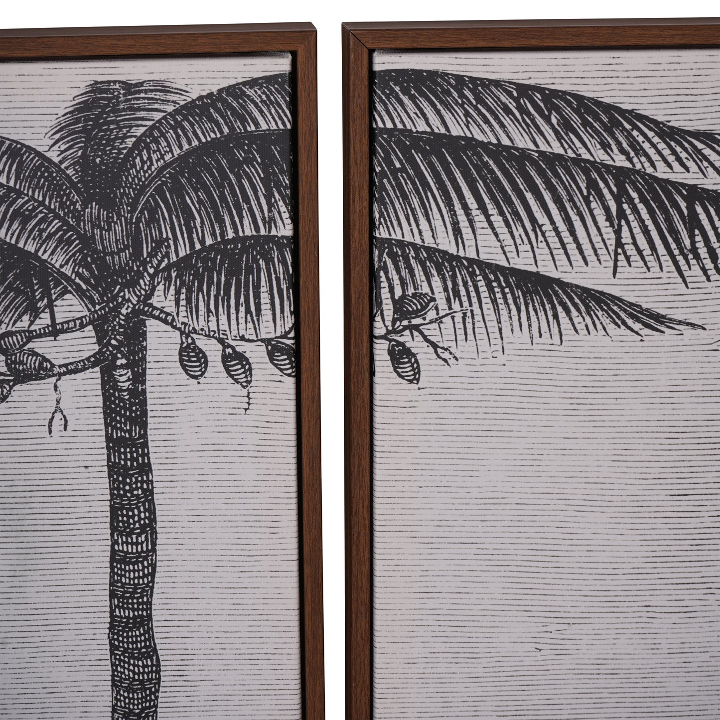 Palm Set of Four Framed Canvas