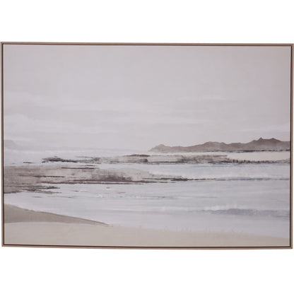 Blurred Seascape Framed Canvas