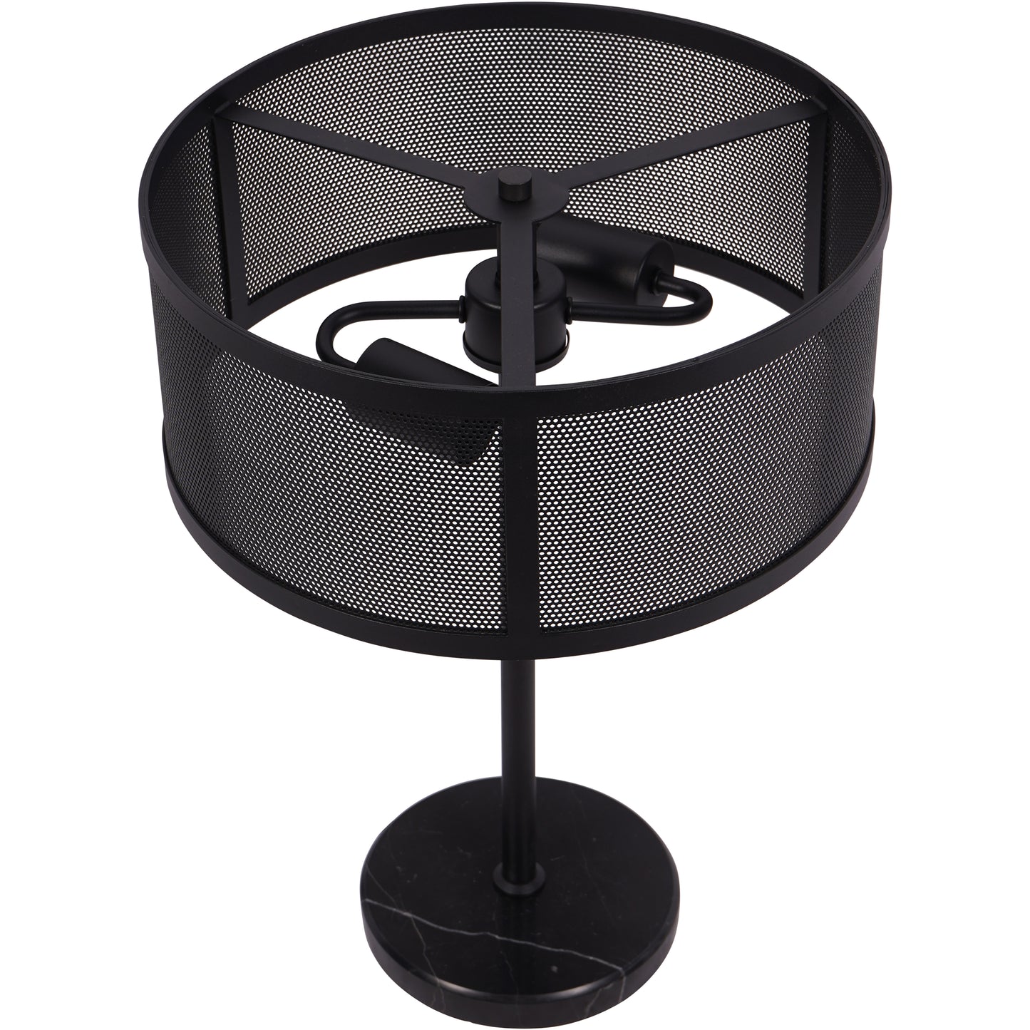Storm Mesh Black Table Lamp with Shade