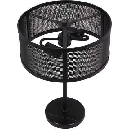 Storm Mesh Black Table Lamp with Shade