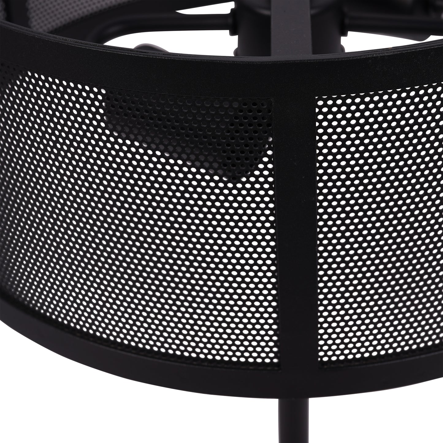 Storm Mesh Black Table Lamp with Shade