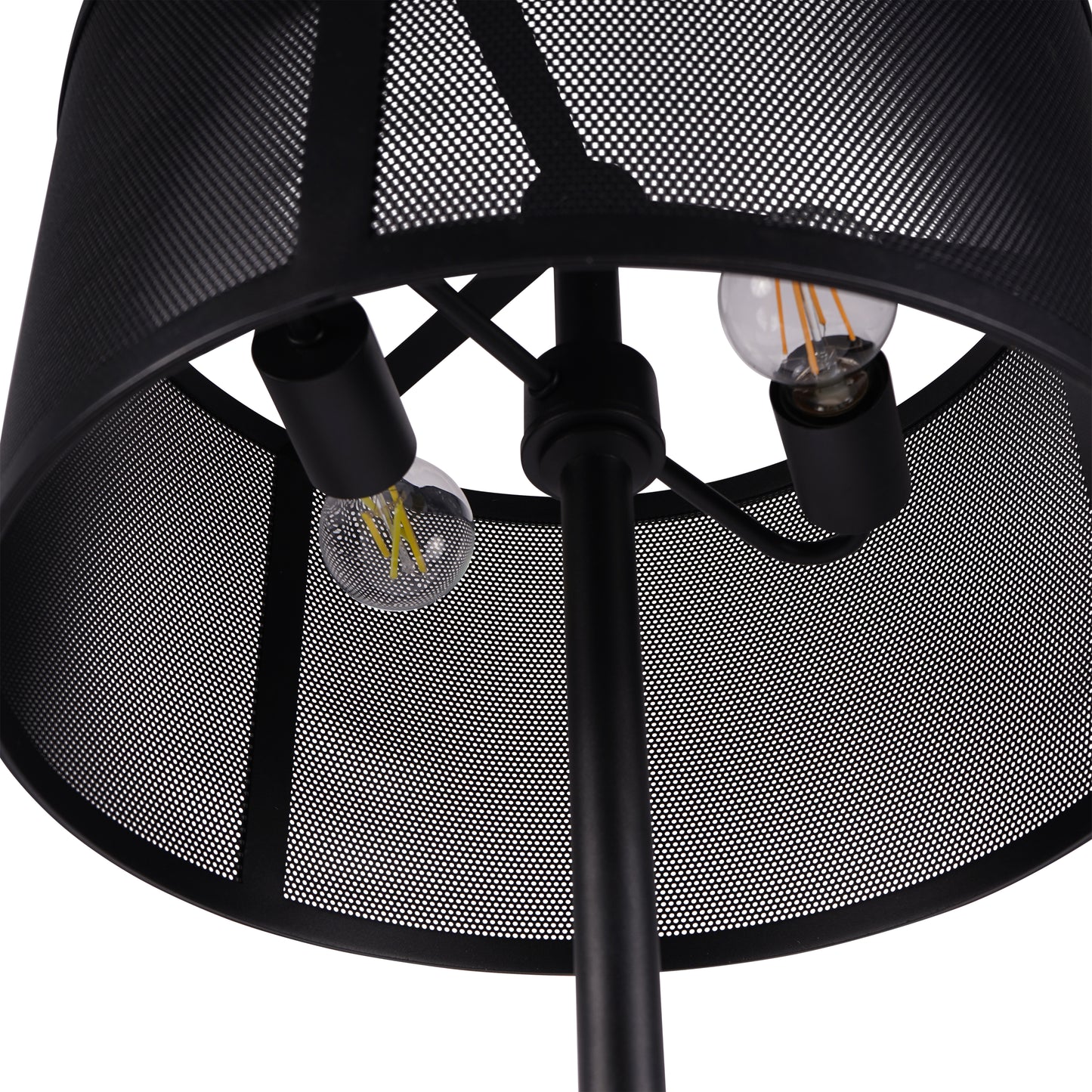 Storm Mesh Black Floor  Lamp with Shade