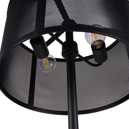 Storm Mesh Black Floor  Lamp with Shade