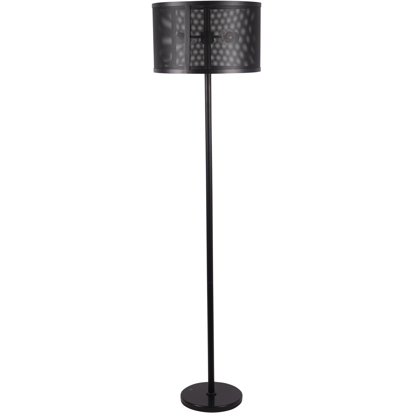 Storm Mesh Black Floor  Lamp with Shade