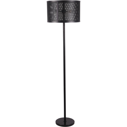 Storm Mesh Black Floor  Lamp with Shade