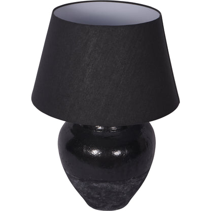 Skyline Black Table Lamp with Shade Large E27 LED GLS