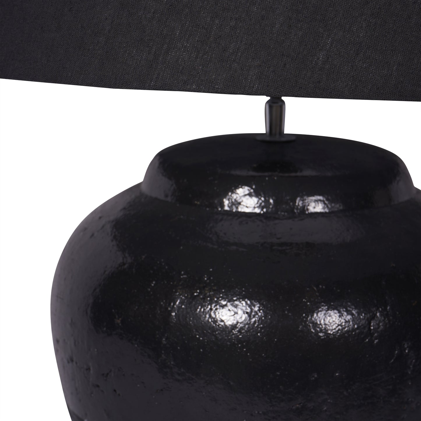 Skyline Black Table Lamp with Shade Large E27 LED GLS