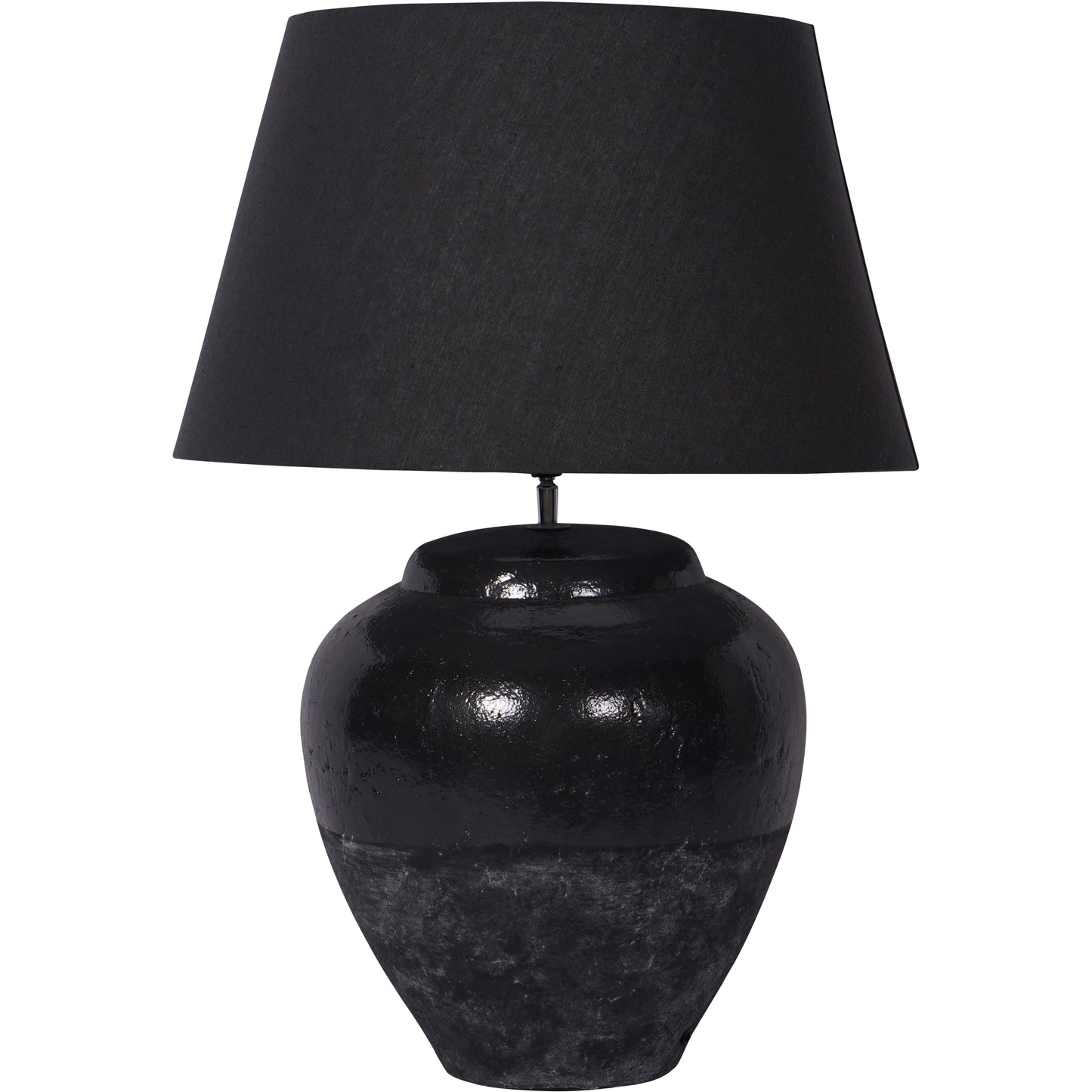 Skyline Black Table Lamp with Shade Large E27 LED GLS