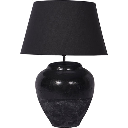 Skyline Black Table Lamp with Shade Large E27 LED GLS