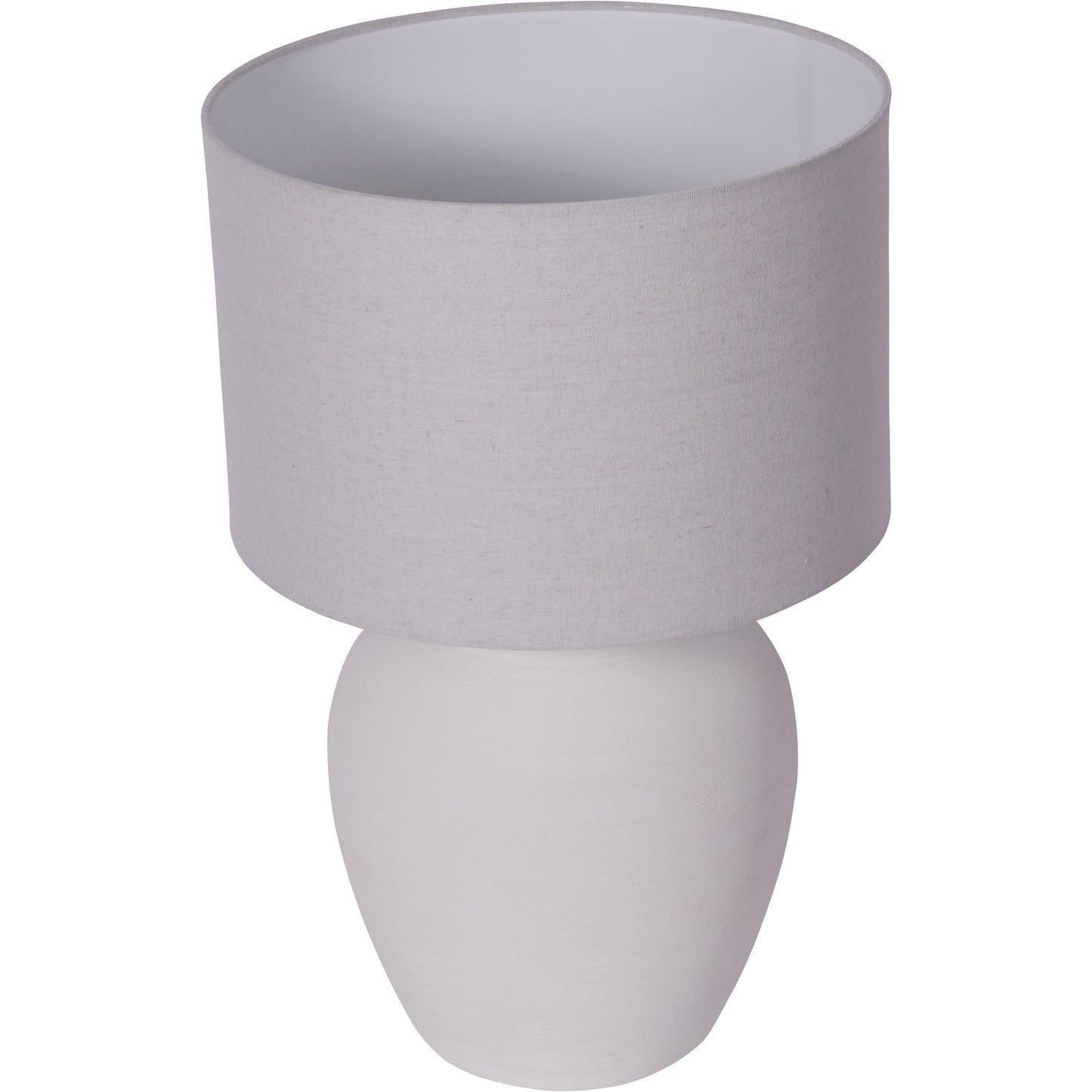 Rhodes White Ceramic Lamp base with Shade Large E27 LED GLS