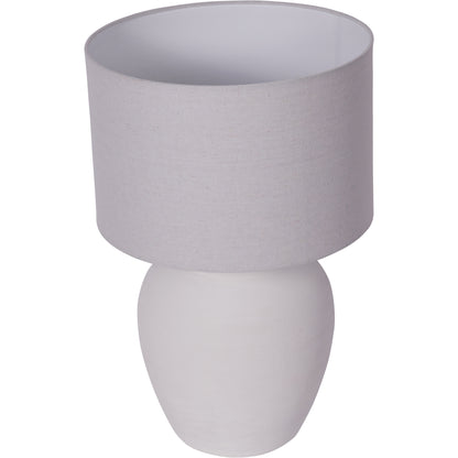 Rhodes White Ceramic Lamp base with Shade Large E27 LED GLS