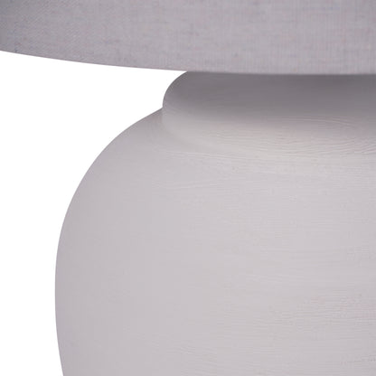 Rhodes White Ceramic Lamp base with Shade Large E27 LED GLS
