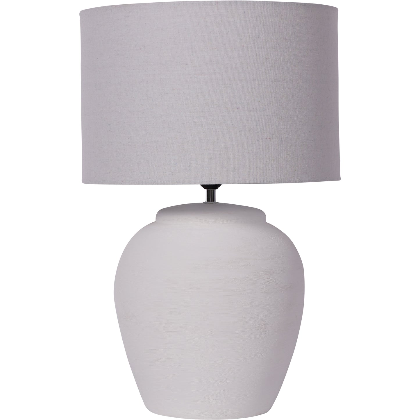 Rhodes White Ceramic Lamp base with Shade Large E27 LED GLS
