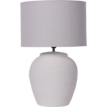 Rhodes White Ceramic Lamp base with Shade Large E27 LED GLS