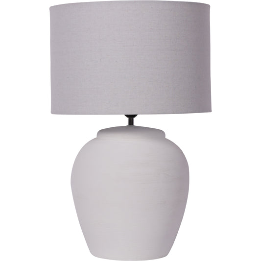 Rhodes White Ceramic Lamp base with Shade Large E27 LED GLS