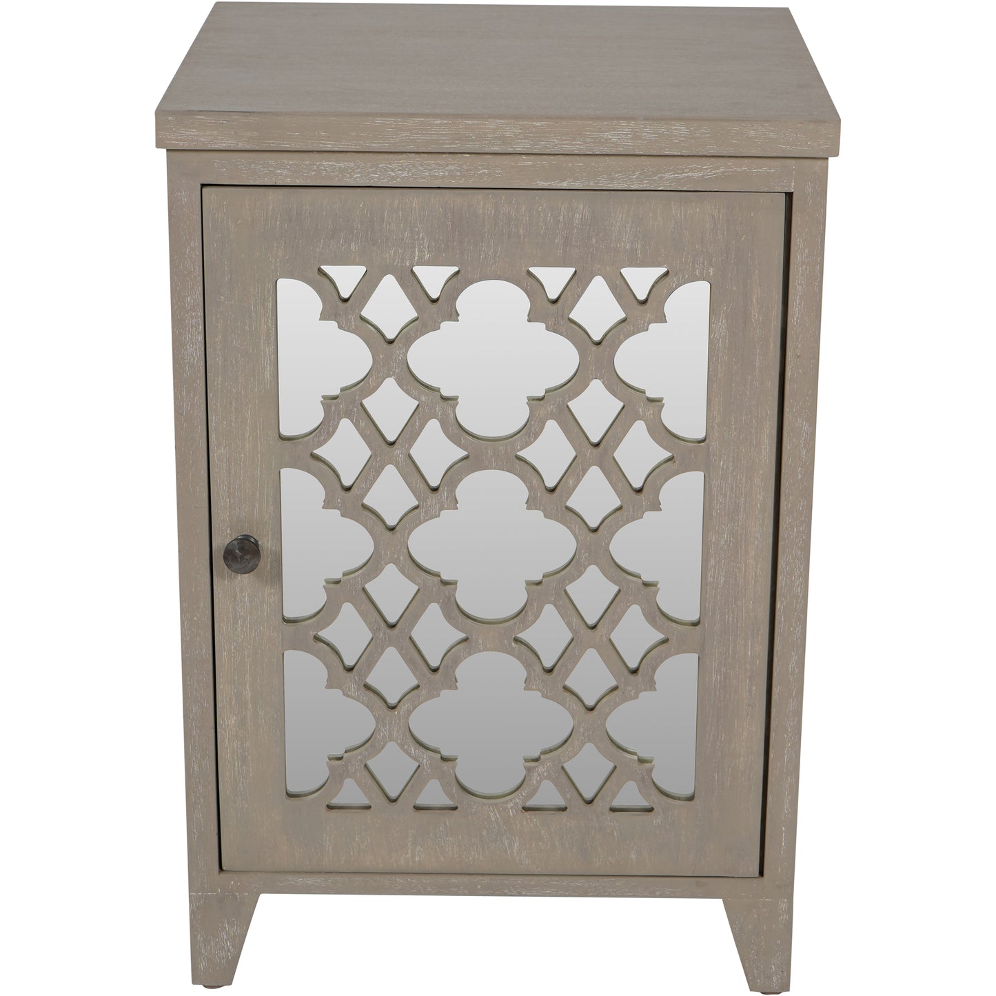 Laura Ashley Grey Greystead Wooden Mirrored One Door Chest