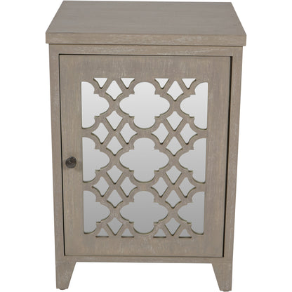 Laura Ashley Grey Greystead Wooden Mirrored One Door Chest