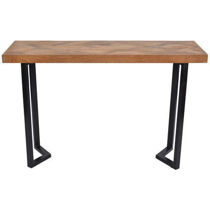 Marston Geometric II Wooden Hall Console Table Large