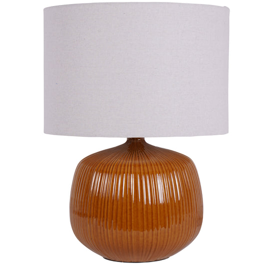 Bruno Ceramic Table Lamp Burnt Ochre