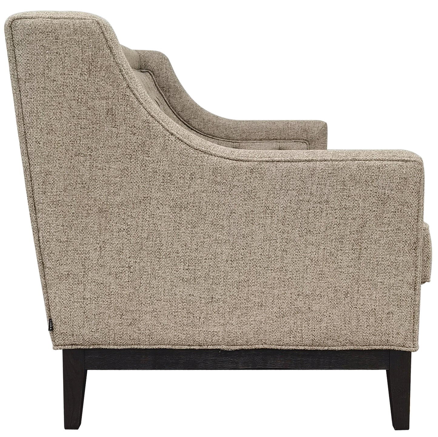 Theodore Buttoned Sofa Dark Taupe